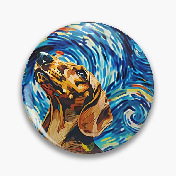 Item preview, Starry Night Dachshund Van Gogh Dog Inspired designed and sold by Vangoholic.