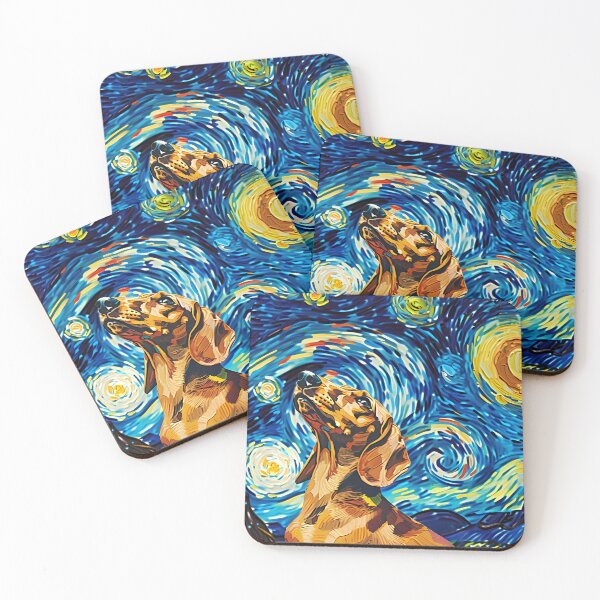 Item preview, Starry Night Dachshund Van Gogh Dog Inspired designed and sold by Vangoholic.