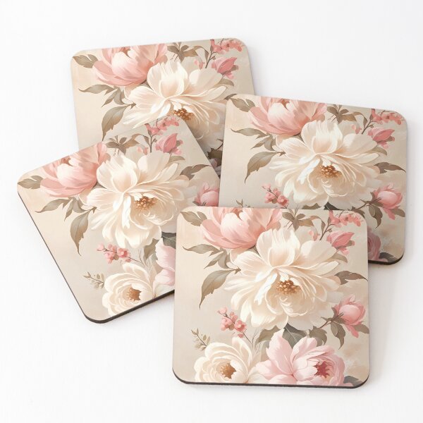 Item preview, Pastel & Beige Floral Painting /AI Art/ #29 designed and sold by AI-Floral-Art.