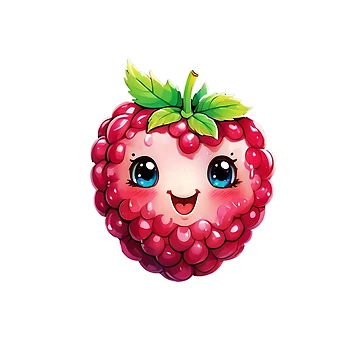 Artwork thumbnail, "Smiling Raspberry Delight" by Cosmicreations1