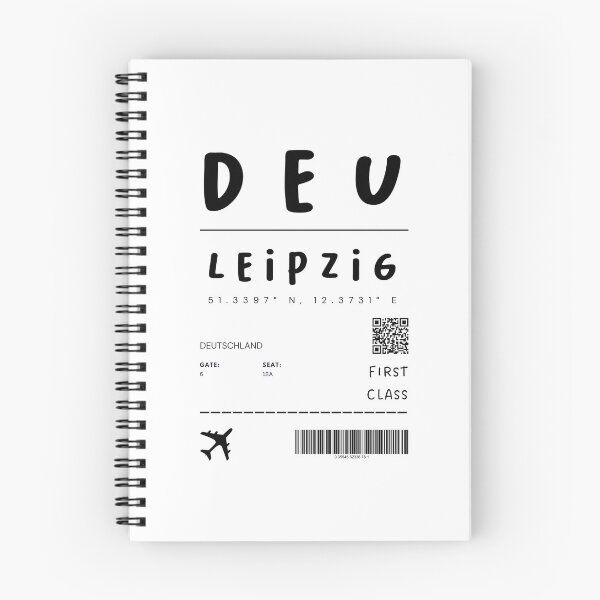 Item preview, Leipzig | Plane Ticket Design | Traveling | Tourists designed and sold by RM-Journey.