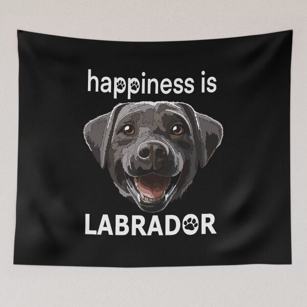Item preview, Happiness is Labrador Black Puppy designed and sold by Just-Arts-4U.