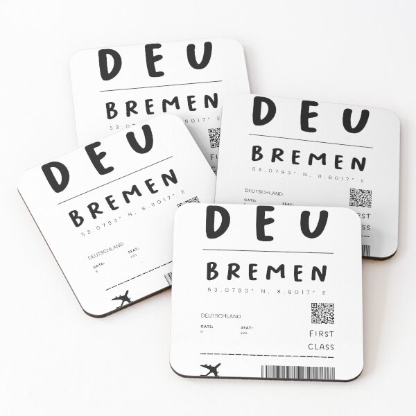 Artikelvorschau, Bremen | Flugticket Design | Reisen | Touristen entworfen und verkauft von RM-Journey.