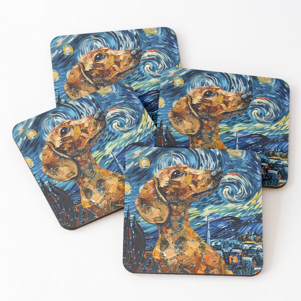 Item preview, Starry Night Dachshund Van Gogh Dog designed and sold by Vangoholic.