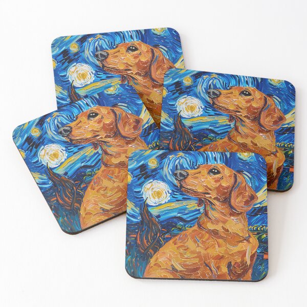 Item preview, Starry Night Dachshund Van Gogh Dog designed and sold by Vangoholic.