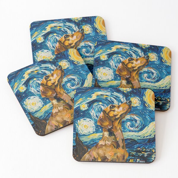 Item preview, Starry Night Dachshund Van Gogh Dog designed and sold by Vangoholic.