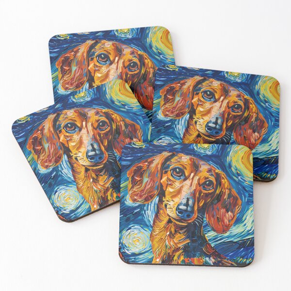 Item preview, Starry Night Dachshund Van Gogh Dog designed and sold by Vangoholic.