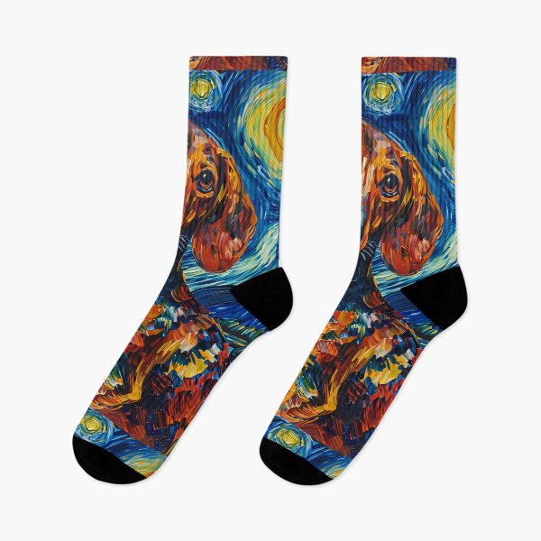 Item preview, Starry Night Dachshund Van Gogh Dog designed and sold by Vangoholic.