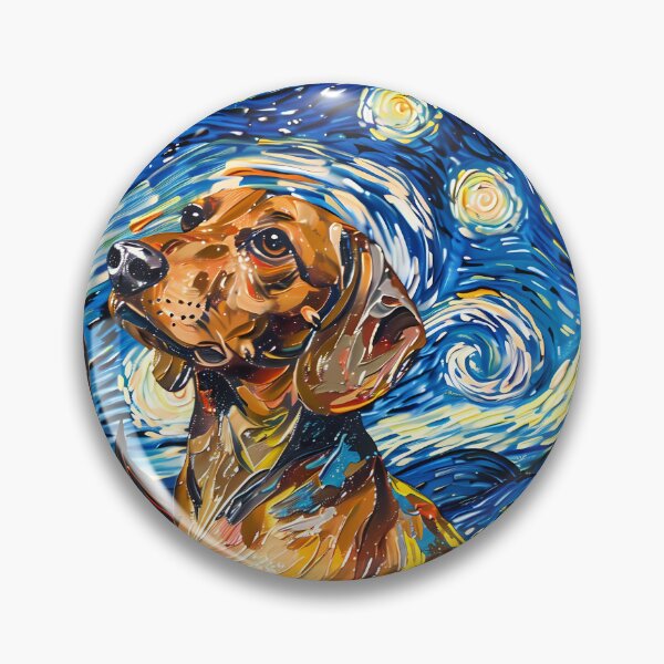 Item preview, Starry Night Dachshund Van Gogh Dog designed and sold by Vangoholic.