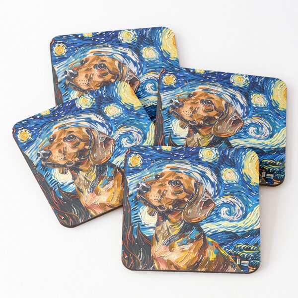 Item preview, Starry Night Dachshund Van Gogh Dog designed and sold by Vangoholic.