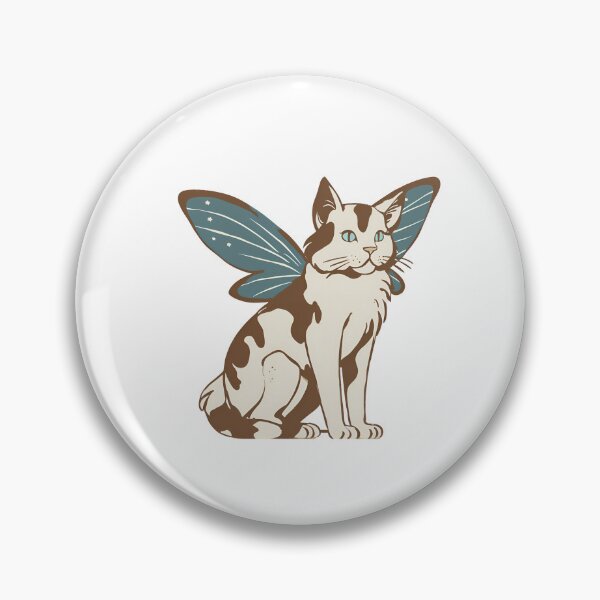 Item preview, Vintage brown white fairy kitty cat designed and sold by Wildwind-style.