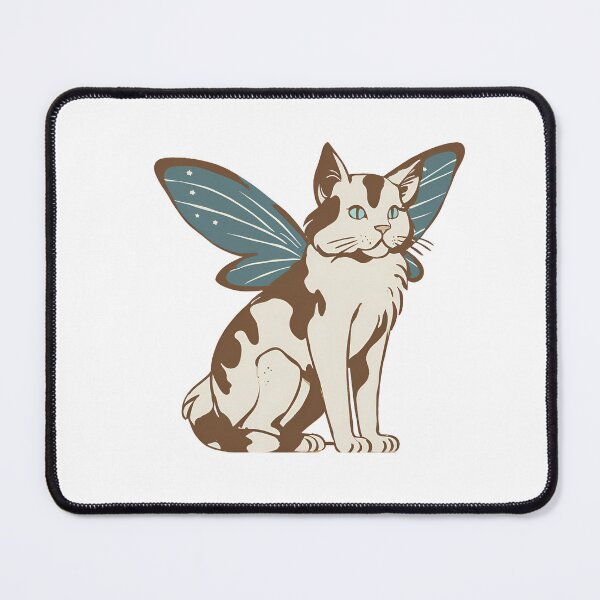 Item preview, Vintage brown white fairy kitty cat designed and sold by Wildwind-style.