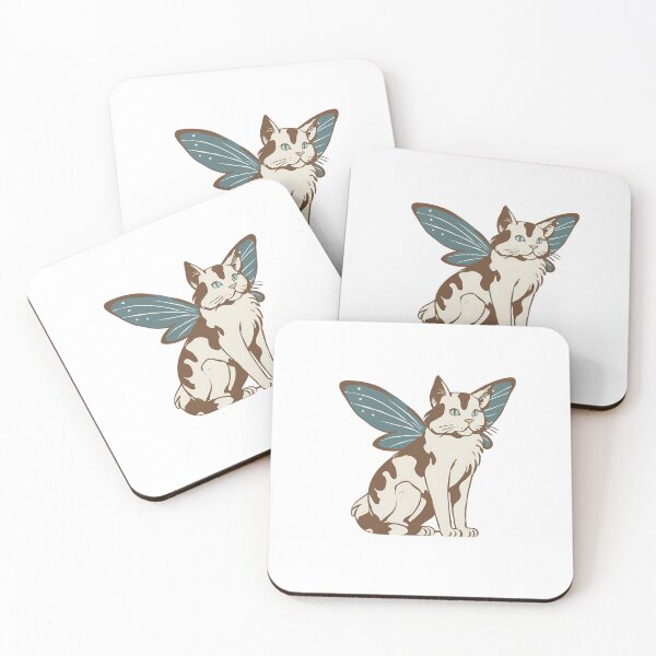 Item preview, Vintage brown white fairy kitty cat designed and sold by Wildwind-style.