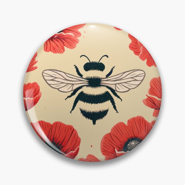 Item preview, Red Poppy Bee designed and sold by FrictionMaxxing.