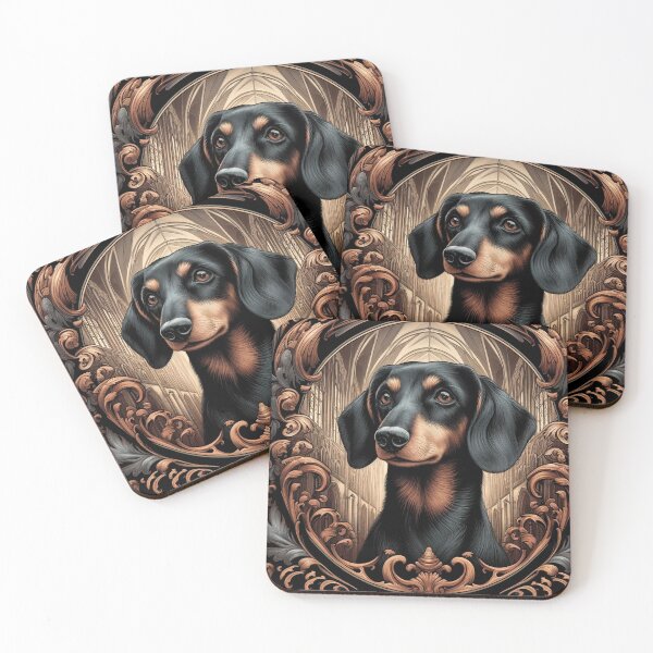 Item preview, Dachshund Gothic Portrait designed and sold by PetPaletteCards.
