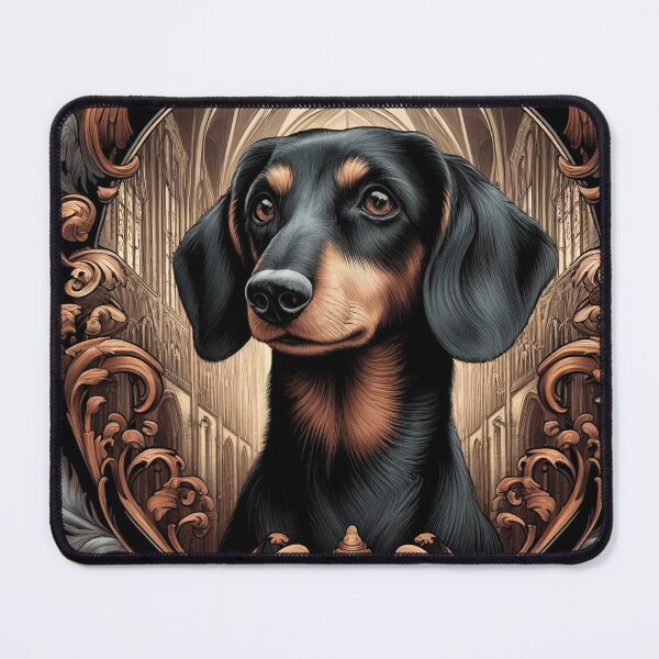Item preview, Dachshund Gothic Portrait designed and sold by PetPaletteCards.