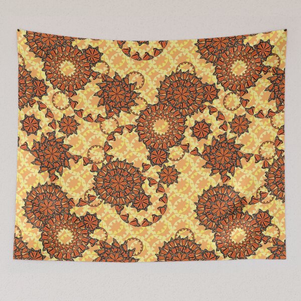 Item preview, Mariposa Paisley A en naranja y amarillo designed and sold by Morton Design House.