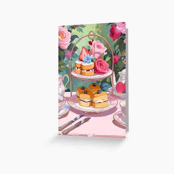 Item preview, Afternoon Tea And Flowers /AI Art/ #30 designed and sold by AI-Floral-Art.
