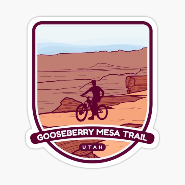 Vista previa del artículo con la obra «Sendero Gooseberry Mesa - ciclista de montaña de Utah», diseñado y vendido por Moritz Schwäble.