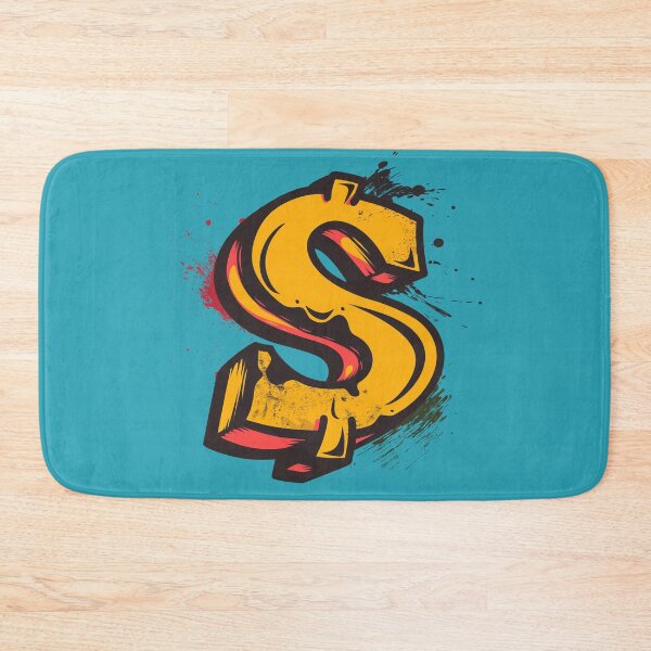 Item preview, 90's Hip-Hop Style Dollar Sign on Blue Background designed and sold by SpoonToonCnt.