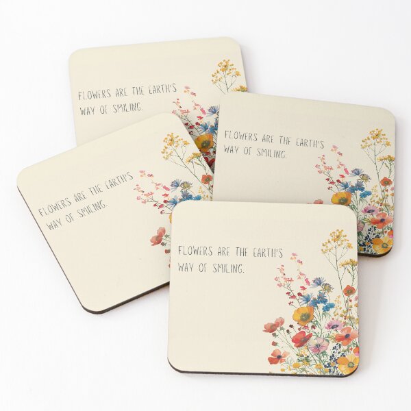 Item preview, "Flowers are the earth's way of smiling"  designed and sold by ffatts.