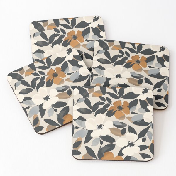 Item preview, Calm Beige Flower Pattern designed and sold by ffatts.
