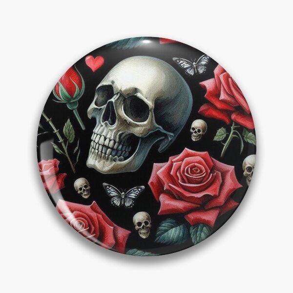Item preview, Red roses and skulls designed and sold by Libretti.