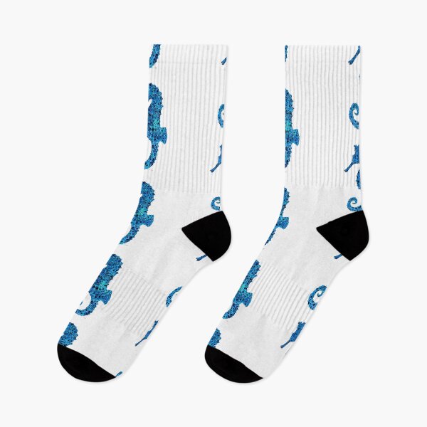 Item preview, Sea Pattern Blue Seahorse Art designed and sold by Sharon Cummings Art.