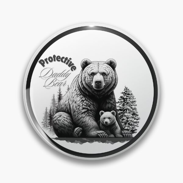 Item preview, Daddy Bear, Protective Daddy bear and Cub, Gift For Dad  designed and sold by DammyK89.