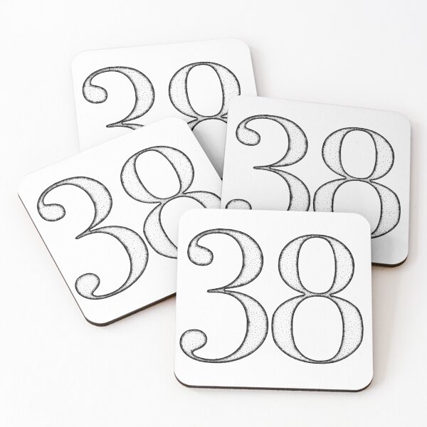 Item preview, Dotart/Dotwork illustration of Number 38 designed and sold by MagnetitaBySil.