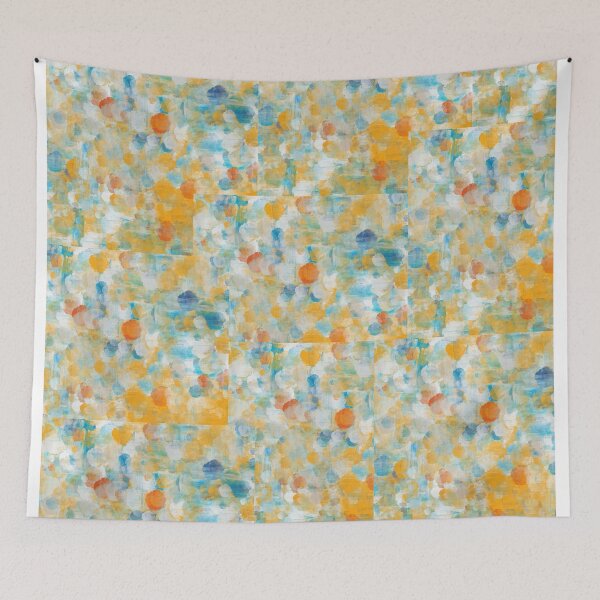 Item preview, Vacation Abstract Colorful Blue And Yellow Art designed and sold by Sharon Cummings Art.