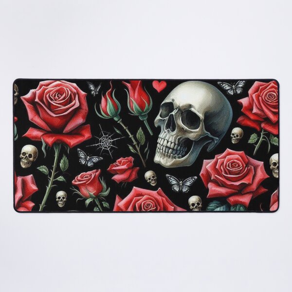 Item preview, Red roses and skulls designed and sold by Libretti.