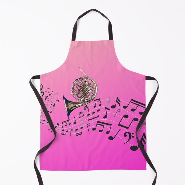 Item preview, French Horn On Pink Gradient  designed and sold by BrightrDayMusicArt.