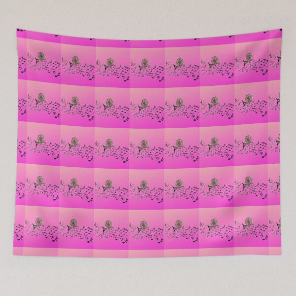 Item preview, French Horn On Pink Gradient  designed and sold by BrightrDayMusicArt.