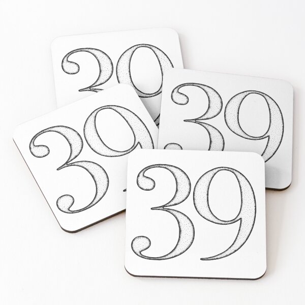 Item preview, Dotart/Dotwork illustration of Number 39 designed and sold by MagnetitaBySil.