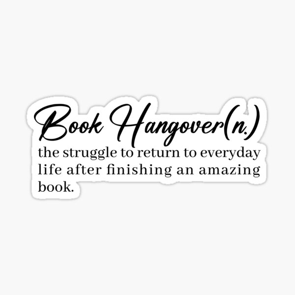 Item preview, Book Hangover Definition Black and White Kindle Bookish designed and sold by BookWishEra.