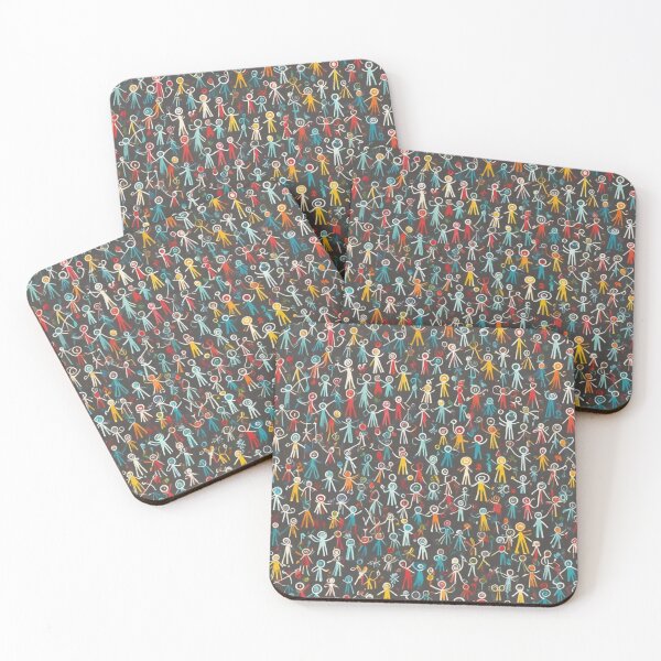 Item preview, Abstract Colorful People Pattern designed and sold by calibrit.