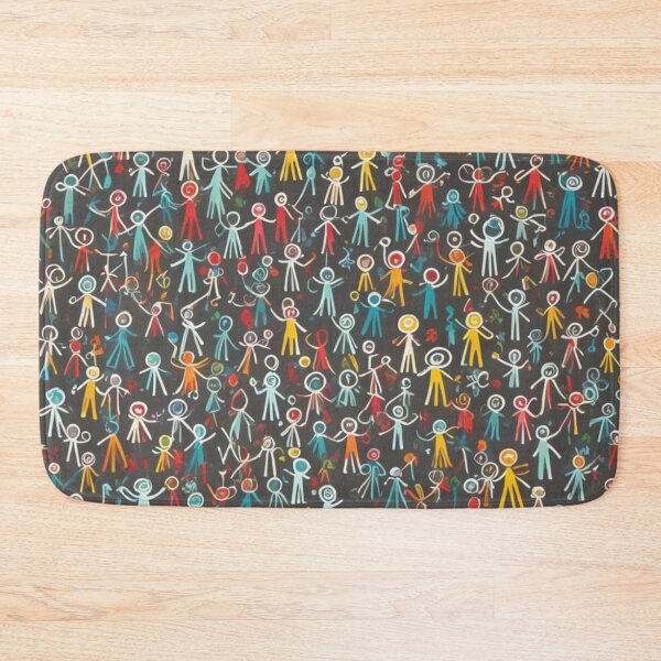 Item preview, Abstract Colorful People Pattern designed and sold by calibrit.