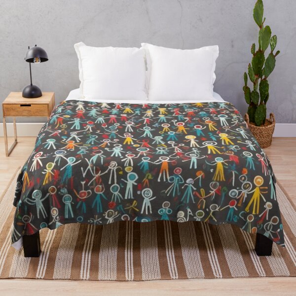 Item preview, Abstract Colorful People Pattern designed and sold by calibrit.