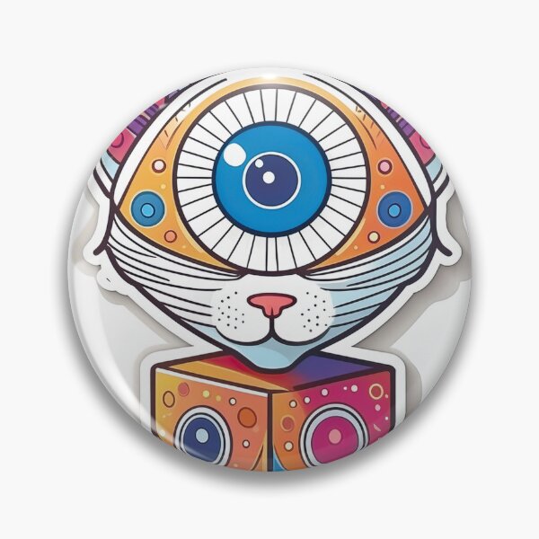 Item preview, Tercer Ojo Gato Blanco Abierto designed and sold by CatStickershere.
