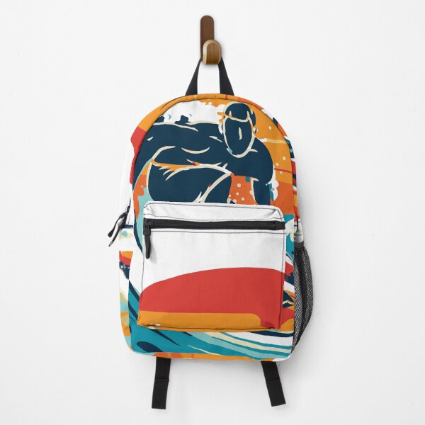 Item preview, Surfing Sunrise Happy summer print design designed and sold by artscreat.