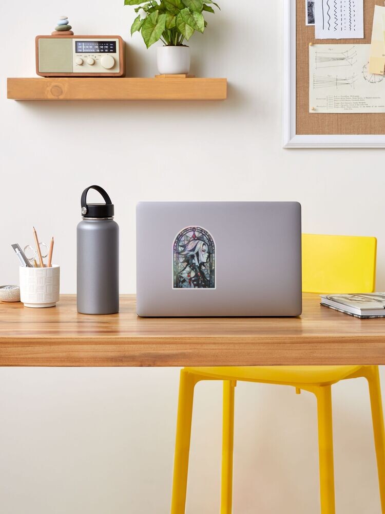 Stained Glass Arlecchino Sticker