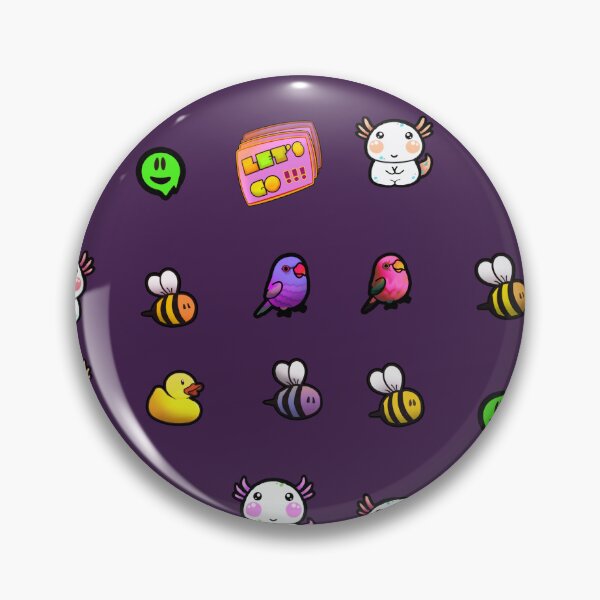 Item preview, Cute Axolotl Duck Bees Birds Pack  designed and sold by lazarosdesign.