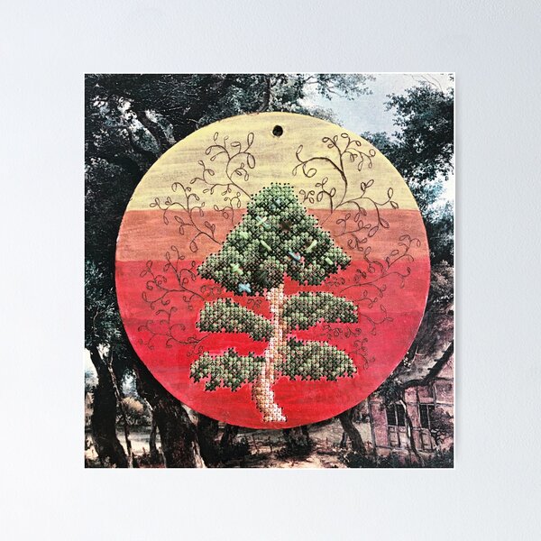 Artikelvorschau, Synthesis — Kreuzstich-Bonsai-Baum mit afrikanischem Sonnenuntergang entworfen und verkauft von ashleygilland.