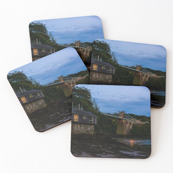 Item preview, Menai Bridge, Anglesey, North Wales, UK at Blue Hour designed and sold by EDHPhotography.