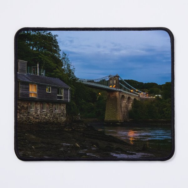 Item preview, Menai Bridge, Anglesey, North Wales, UK at Blue Hour designed and sold by EDHPhotography.