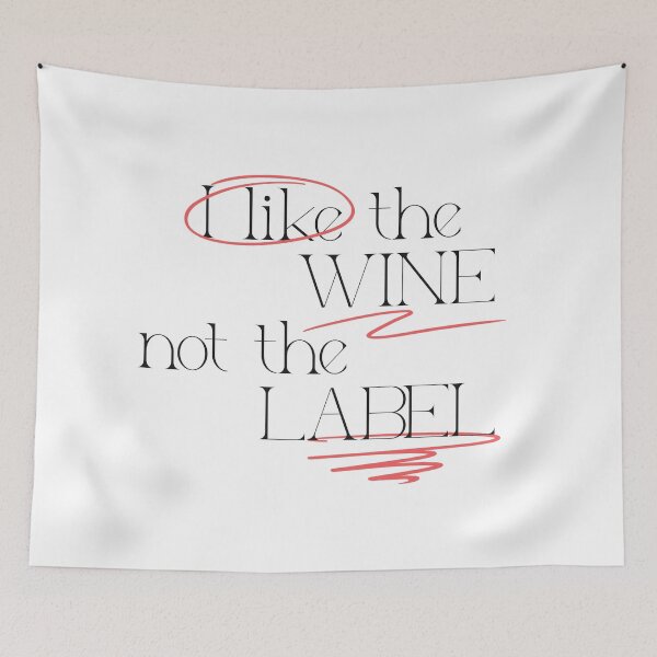 Item preview, I Like the Wine Not the Label designed and sold by ZenStitchMotifs.