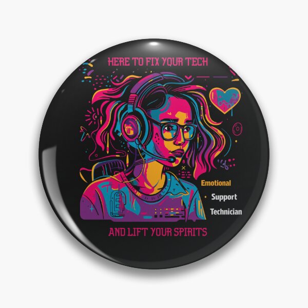 Item preview, Colorful Emotional Support Technician - Vibrant Tech Design designed and sold by Jbreining.