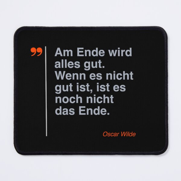 Item preview, Oscar Wilde Zitat über das Leben auf deutsch designed and sold by CMYKStudio.