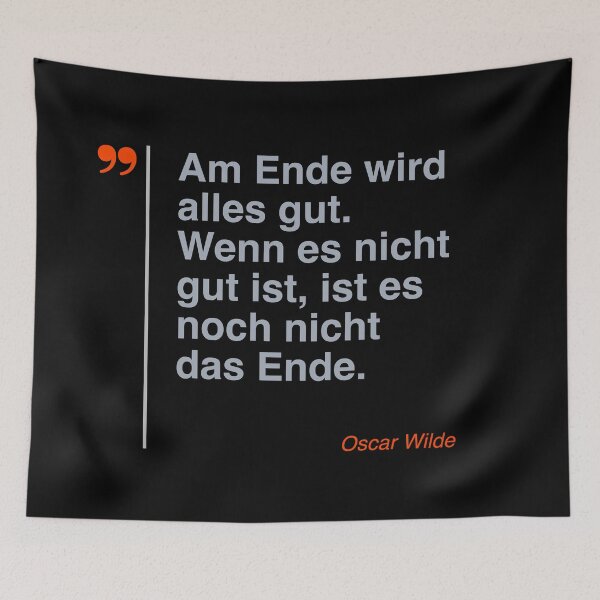 Item preview, Oscar Wilde Zitat über das Leben auf deutsch designed and sold by CMYKStudio.